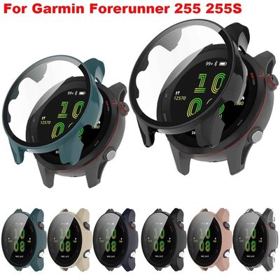 森尼3C-Garmin Forerunner 255 255S 手錶保護套全覆蓋鋼化膜框架的 PC 屏幕保護膜-品質保證