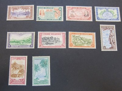 【雲品七】庫克群島Cook Islands 1949 Sc 131-140 set UN MNH 庫號#BP18 93424