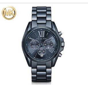 Michael Kors MK手錶黑色不鏽鋼帶 男 女 三眼計時防水日曆腕錶MK5550 MK6248