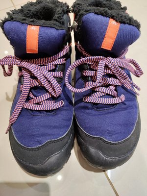 二手迪卡農雪靴兒童款雪鞋 -6°C 防水防滑雪地健行鞋（僅穿過一次）24cm