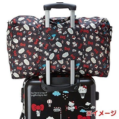 【日本 SANRIO正版 現貨】 Hello Kitty 出國旅行 折疊包 波士頓包 可放行李箱上