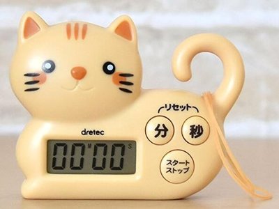 [便利小舖] 日本進口 廚房計時器 可磁吸電子定時器 倒數計時提醒器 貓咪造型烘培廚具用品 1894A
