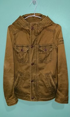 （今日購買價800不議價）（買不到的收藏品 ） 特殊品 abercrombie KIDS sentinel jacket軍綠色復古哨兵牛仔外套 夾克 XL