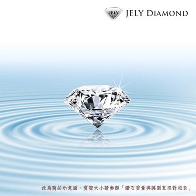《JELY時尚館》【JELY Diamond】GIA鑽石裸石 30分/D/VS2/3EX/H&A §女戒經典款§ 鑲台須一併購買