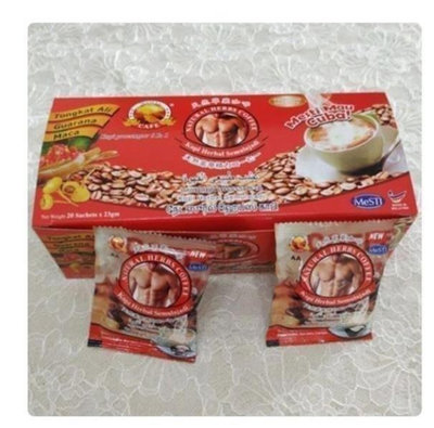 附正品進貨證明馬來西亞 東革阿里 瑪卡咖啡 壯男牌 紅咖啡20入/盒 現貨真品