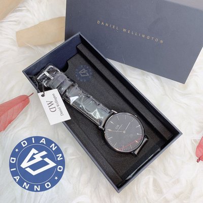 帝安諾-實體店面 Daniel Wellington DW 經典 黑色 皮革 腕錶 手錶 36mm DW00100145