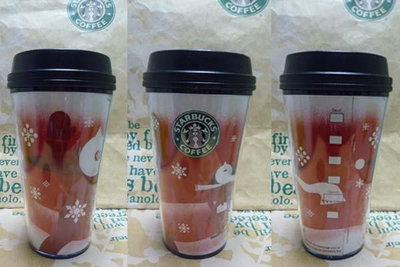 Starbucks星巴克~2010年 聖誕節 togo隨行杯12oz~全新～全館隨行杯免運(限交貨便取貨)