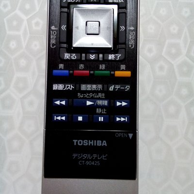 日本TOSHIBA 東芝原廠液晶電視遙控器CT-90425內建BS / CS日規CT-90284