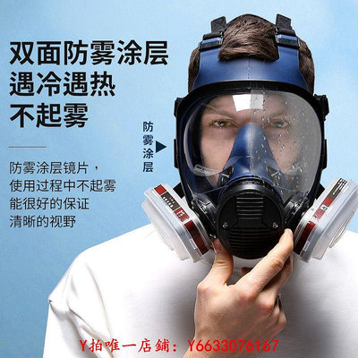 面具防毒面具全面罩噴漆化工甲醛防粉塵全臉農放毒頭罩呼吸面罩消防面罩