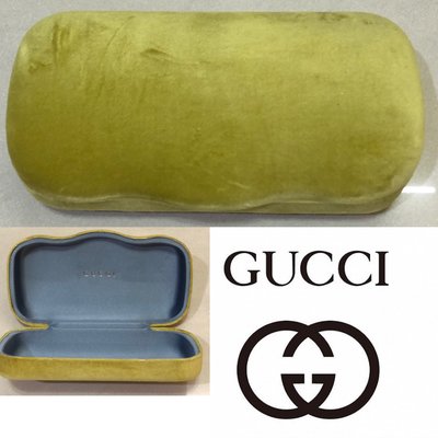 低價競標～Gucci 古馳 原廠眼鏡盒 有黃斑點太陽眼鏡盒 墨鏡專用 大框眼鏡保護盒 正版原廠 絨布盒子