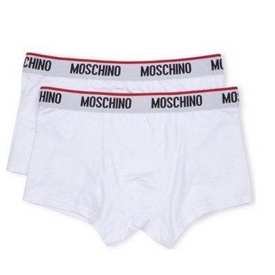 全新真品Moschino 男用 白色XL平口內褲組