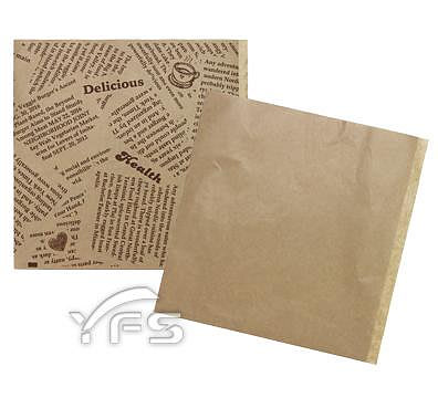 赤牛紙-L袋(200*200mm) (捲餅/三明治/防油紙/薄葉紙/餐墊紙/包裝紙/白報紙)