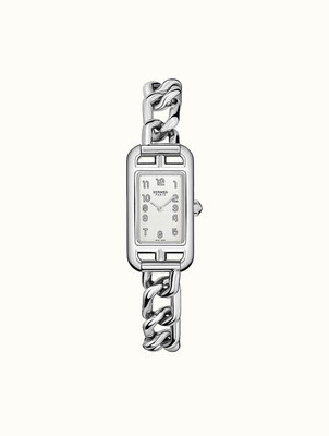 預購] Hermès NANTUCKET WATCH 17x23 mm 愛馬仕 鏈條手錶 銀 | Yahoo 