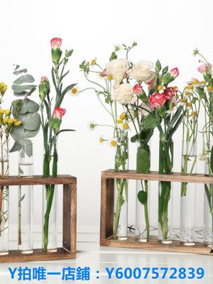 花瓶 水培綠植玻璃試管花瓶水養插花植物瓶簡約餐桌小擺件創意桌面裝飾