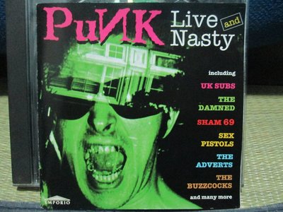 CD~Punk Live And Nasty..收錄Sex Pistols/U.K Subs等...曲目如圖示