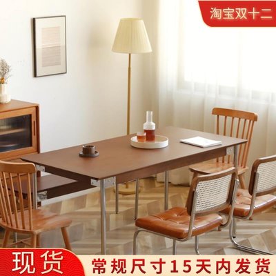 廠家現貨直發思屋家具 網紅實木家用小戶型北歐日式餐桌椅子組合簡約復古餐桌