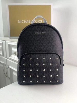 潮牌美國 代購michael kors MK Erin鉚釘中號雙肩背包*附購證*-雙喜生活館