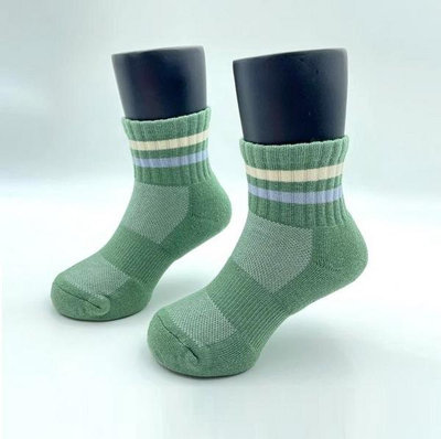 ELF-橫紋厚底氣墊童襪【6492L】
