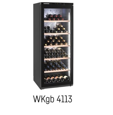 魔法廚房 德國利勃 Liebherr WKgb4113 獨立式 單溫 紅酒櫃 168瓶 原廠保固 110V 除霜式