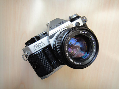 【康泰典藏】CANON AE-1P 底片單眼相機+CANON NFD 50MM F1.4 大光圈鏡頭~功能正常~隨買隨拍