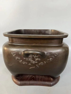 日本回流銅器  銅火缽 香爐 茶道爐 中古物品，難免有歲月使333