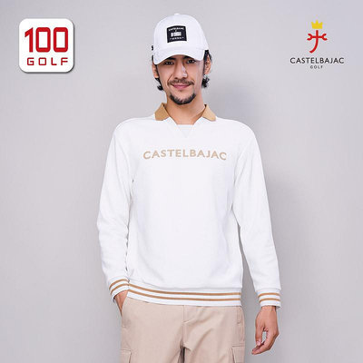 Castelbajac（C牌）高爾夫男裝長袖Polo衫秋季時尚學院運動T恤