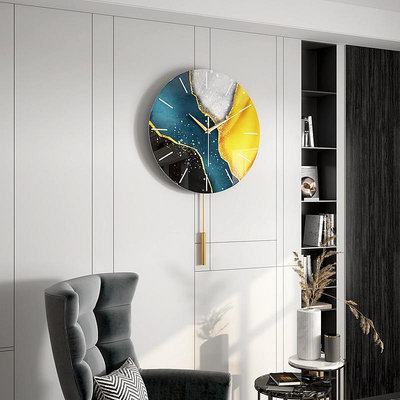 時鐘 北歐簡約時尚創意時鐘 家用個性鐵藝鐘錶現代輕奢客廳墻壁掛鐘