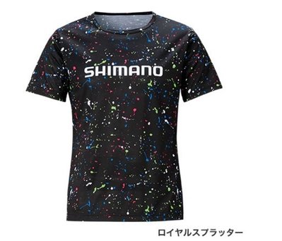 五豐釣具-SHIMANO 最新限定皇家藝術潑墨Tシャツ～短袖圓領排汗衫SH-096T特價900元