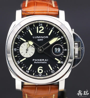 【鑫瑞鐘錶】Panerai 沛納海 Luminor PAM00088 PAM088 不鏽鋼 黑面 兩地時間 44mm 自動上鍊 盒單全