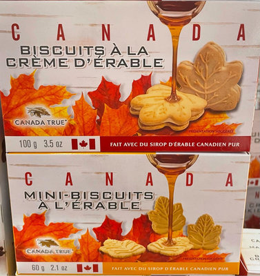最少需任買2盒 Canada true 加拿大楓糖餅乾60g 或 楓糖奶油夾心餅乾100g 到期日2024/7/27