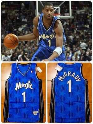 NBA Adidas Tracy Mcgrady 魔術隊復古球衣 T-mac 藍暗星 HWC