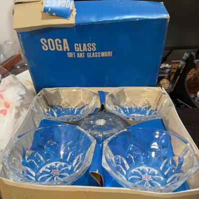 日本回流五只價格soga 日產玻璃小缽玻璃小碗全新