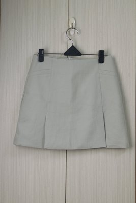 [ColorStar] 實拍現貨淺灰色拉鍊短裙