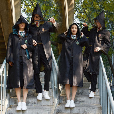 ！！ 哈利波特魔法袍披風 Harry Potter全套格蘭芬多Cosplay服裝 校服班服畢業服学院服斯萊特林斗篷