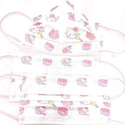 悅己·美妝 50片日本可愛卡通Hello Kitty綵線定製少女口罩melody成人口罩