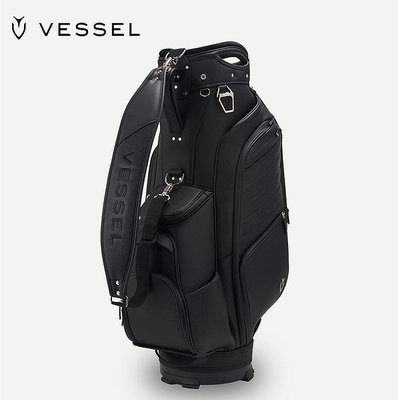易匯空間 新款VESSEL高爾夫球包男士正品標準職業球袋皮革8.5寸球桿包 GF533