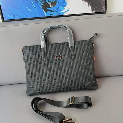 Jisoo代購 Hermes壓花H字母新款電腦包 經典時尚純色公文包 牛皮商務男式手提包