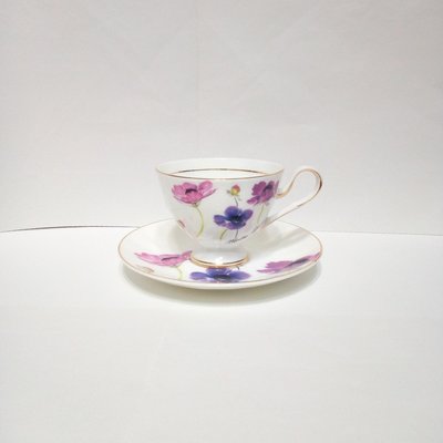英國經典骨瓷杯盤組 手繪描金咖啡杯盤組 瑪里琳·羅伯遜 收藏品割愛