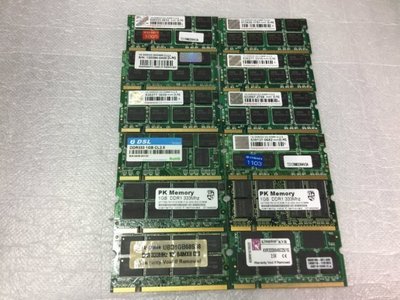 電腦雜貨店→ 筆電記憶體 隨機出貨 DDR1 333 400 1GB  二手良品 1條$100
