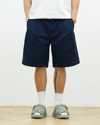 【100%公司貨】BEAMS JAPAN 2PLEAT PIQUE SHORTS日系休閑廓形紅繩五分休閑短褲