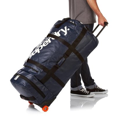 全台獨賣 極度乾燥 Superdry Tarpaulin Suitcase 行李箱 旅行袋 防水材質 藍白 唯一現貨