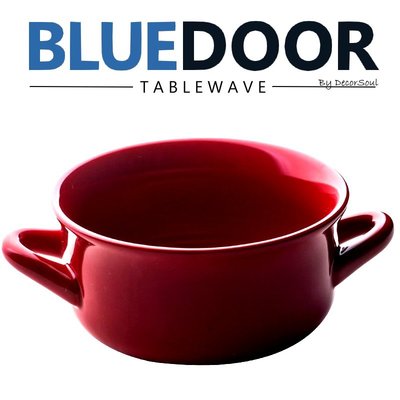 BlueD_湯碗 850ML 雙耳 泡麵碗 陶瓷碗 大容量 烤碗 可微波 美式 簡約北歐 創意設計 裝潢 新居入遷 送禮