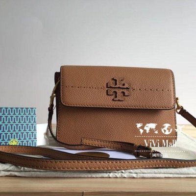 『Marc Jacobs旗艦店』TORY BURCH｜美國正品代購｜TB｜實拍｜棕色牛皮雙T LOGO單肩斜背時尚包