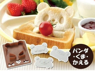烘貝樂-日本人氣立體熊貓三明治製作器(3款造型) 三明治模 飯糰模 吐司模   活力營養早餐 模具 壓花模具   材質: