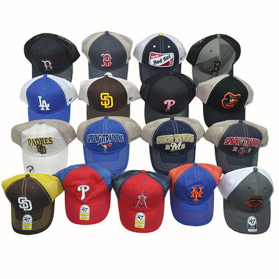 美國 47 成人少年棉網眼遮陽彎檐棒球帽MLB大聯盟多個球隊洋基NY