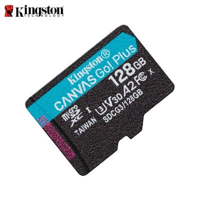 金士頓 Canvas Go! PLUS microSD 最新高速記憶卡 128GB (KTCG3-128G)