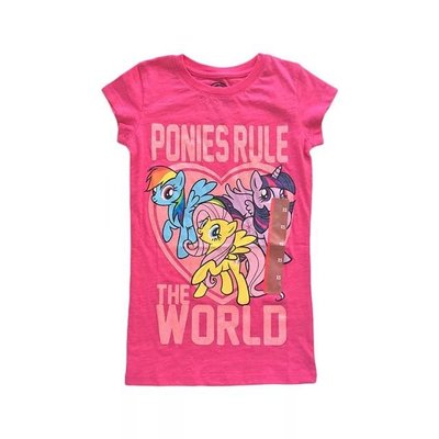 歐美童裝彩虹小馬女童短袖上衣T恤大童夏季粉色修身舒適好穿搭❤️CATCHUBBY ❤️現貨