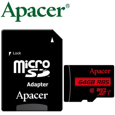 含稅附發票 Apacer 宇瞻 64GB 64G MicroSD MicroSDXC TF U1 C10 記憶卡 R85