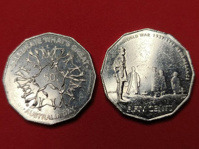 澳大利亞 2005年/2010年 50分 紀念幣 32mm