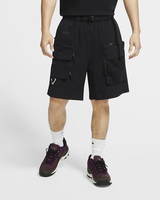 TSU 真品代購 Nike ACG Cargo Shorts 機能工裝 口袋短褲 黑色 銀扣 CK7856-013